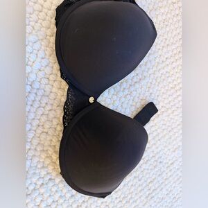 NATORI Pure Luxe Custom Coverage Contour Underwire Bra Black Size 32D